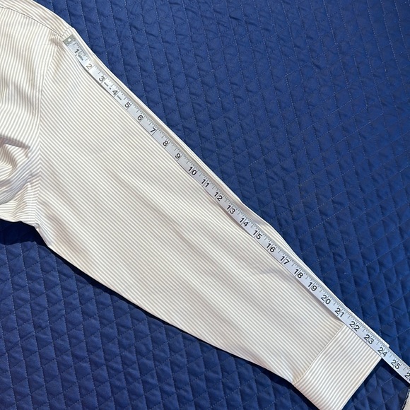 Stanford Smart Tech Mens Dress Shirt. XXL 18-18.5 NEW. Lite Gray & White Stripe - Picture 7 of 9